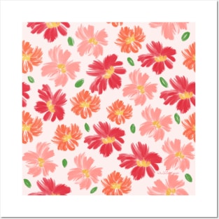 Summer Blooms - Pink Palette Posters and Art